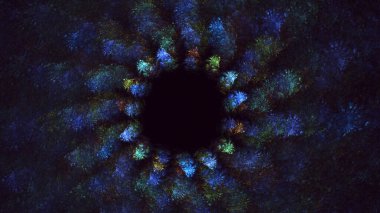 3B, soyut fantezi ışık fraktal arkaplanı oluşturma