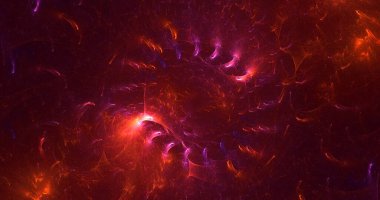 Soyut fraktal ışık arkaplanı 3 boyutlu oluşturuluyor