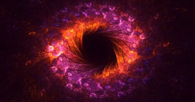 Soyut fraktal ışık arkaplanı 3 boyutlu oluşturuluyor