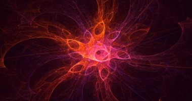 3D görüntüleme teknolojisi soyut fraktal arkaplan