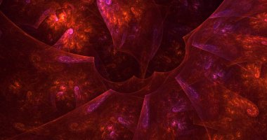 3D görüntüleme teknolojisi soyut fraktal arkaplan