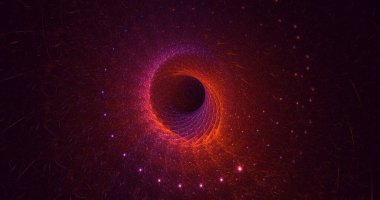 3B soyut renkli fraktal ışık arkaplanı oluşturma