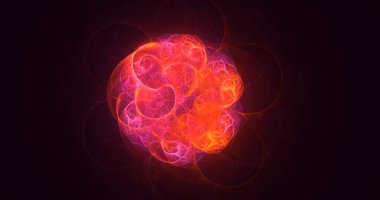 Soyut fraktal ışık arkaplanı 3 boyutlu oluşturuluyor