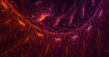 Soyut fraktal ışık arkaplanı 3 boyutlu oluşturuluyor
