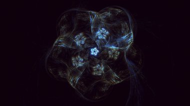 3B soyut renkli fraktal ışık arkaplanı oluşturma