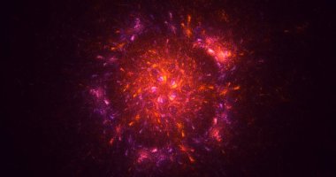 3D görüntüleme teknolojisi soyut fraktal arkaplan