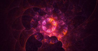 3D görüntüleme teknolojisi soyut fraktal arkaplan