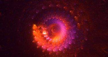 3D görüntüleme teknolojisi soyut fraktal arkaplan