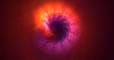 3D görüntüleme teknolojisi soyut fraktal arkaplan