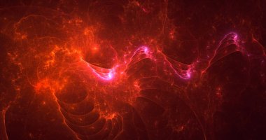 3D görüntüleme teknolojisi soyut fraktal arkaplan