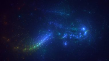 Soyut fraktal ışık arkaplanı 3 boyutlu oluşturuluyor