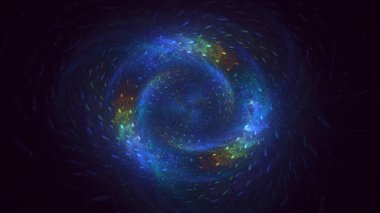 3B soyut renkli fraktal ışık arkaplanı oluşturma