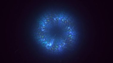 3B soyut renkli fraktal ışık arkaplanı oluşturma