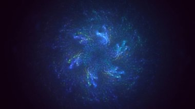 3B soyut renkli fraktal ışık arkaplanı oluşturma