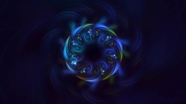 3B soyut renkli fraktal ışık arkaplanı oluşturma