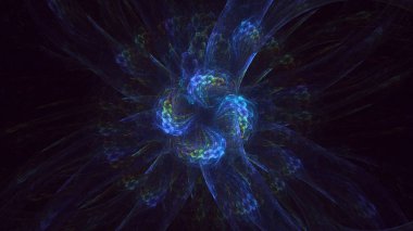 3B soyut renkli fraktal ışık arkaplanı oluşturma