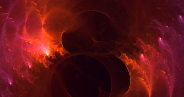 3D soyut çok renkli süpernova fraktal ışık arkaplanı oluşturma