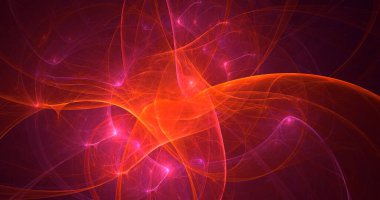 3D soyut çok renkli süpernova fraktal ışık arkaplanı oluşturma