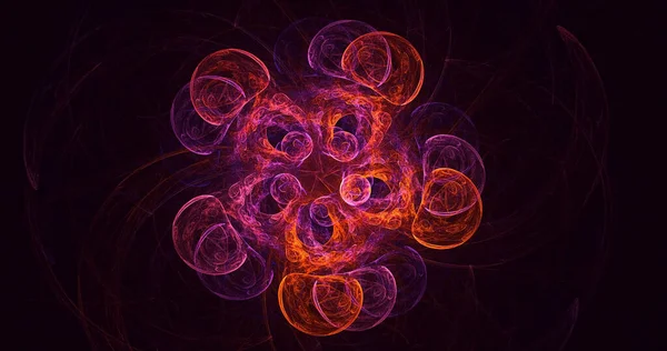 Renderizado Abstracto Multicolor Supernova Fractal Fondo Luz — Foto de Stock