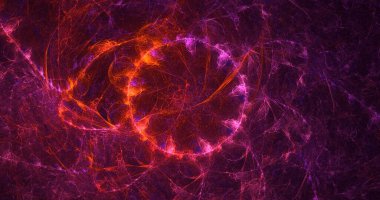 3D soyut çok renkli süpernova fraktal ışık arkaplanı oluşturma