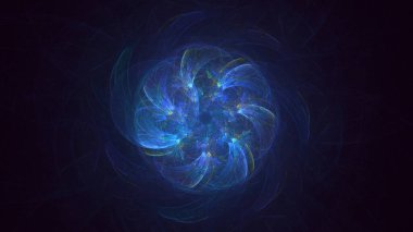 3D soyut çok renkli süpernova fraktal ışık arkaplanı oluşturma