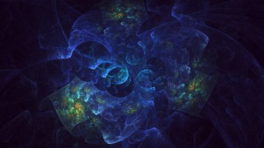 3D soyut çok renkli süpernova fraktal ışık arkaplanı oluşturma