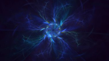 3D soyut çok renkli süpernova fraktal ışık arkaplanı oluşturma
