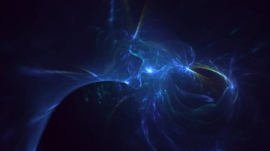 3D soyut çok renkli süpernova fraktal ışık arkaplanı oluşturma