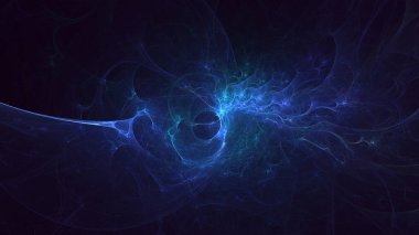 3D soyut çok renkli süpernova fraktal ışık arkaplanı oluşturma