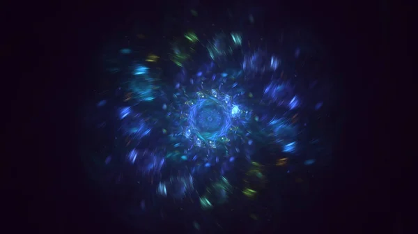 Rendu Abstrait Multicolore Supernova Fond Lumière Fractale — Photo