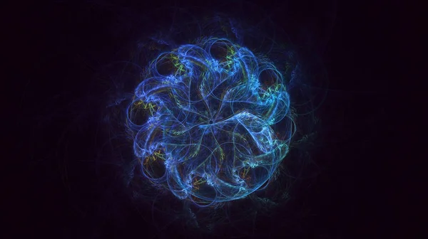 Realizacja Abstrakcyjne Wielokolorowe Supernowa Fraktalne Tło Światła — Zdjęcie stockowe