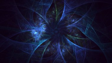 3B soyut renkli fraktal ışık arkaplanı oluşturma