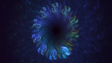 3B soyut renkli fraktal ışık arkaplanı oluşturma