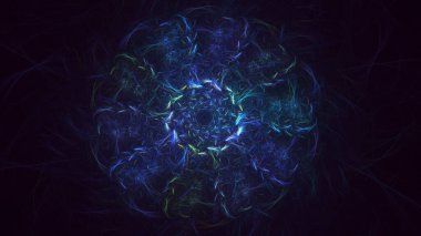 3B soyut renkli fraktal ışık arkaplanı oluşturma