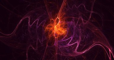 3B soyut renkli fraktal ışık arkaplanı oluşturma