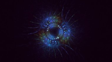 Soyut çember ışık arkaplanı oluşturuluyor