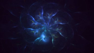 3D soyut çok renkli süpernova fraktal ışık arkaplanı oluşturma