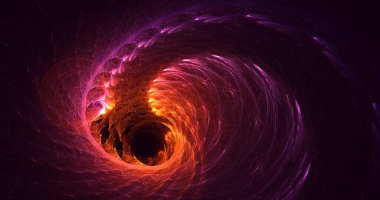 3D soyut çok renkli süpernova fraktal ışık arkaplanı oluşturma