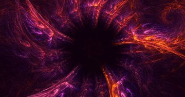 3D soyut çok renkli süpernova fraktal ışık arkaplanı oluşturma