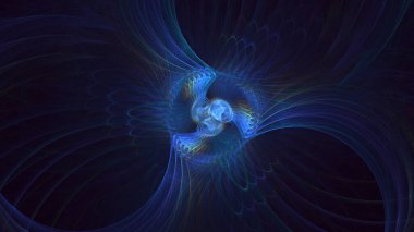 3D soyut çok renkli süpernova fraktal ışık arkaplanı oluşturma