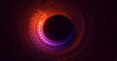 3D soyut çok renkli süpernova fraktal ışık arkaplanı oluşturma