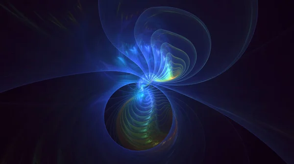 3Dレンダリング抽象的な多色超新星フラクタルライト背景 — ストック写真