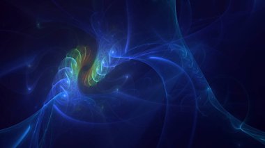 3B soyut renkli fraktal ışık arkaplanı oluşturma