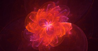 3B soyut renkli fraktal ışık arkaplanı oluşturma