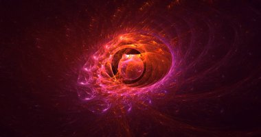 3B soyut renkli fraktal ışık arkaplanı oluşturma