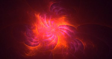 3B soyut renkli fraktal ışık arkaplanı oluşturma