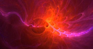 3B soyut renkli fraktal ışık arkaplanı oluşturma