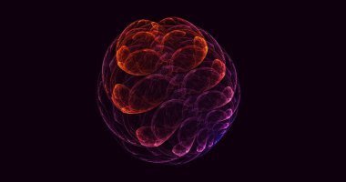 3B soyut yuvarlak ışık arkaplanı oluşturma