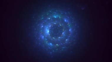 Soyut fraktal ışık arkaplanı 3 boyutlu oluşturuluyor