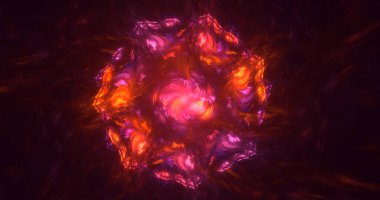 Soyut fraktal ışık arkaplanı 3 boyutlu oluşturuluyor